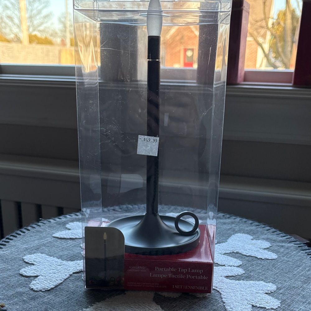 Ashland Black Portable Tap Lamp